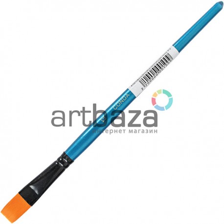 Кисть синтетическая Shine Blue, плоская, №12, CONDA