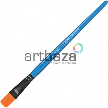 Кисть синтетическая Shine Blue, плоская, №14, REGINA