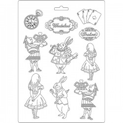 Пластиковый молд «Alice in Wonderland», 21 x 29.5 см, Stamperia