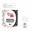 Краска акриловая для ткани, белая, 80 мл, Rosa Talent