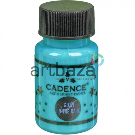 Краска акриловая люминесцентная, Mavi Blue / Голубая, 50 мл, Cadence