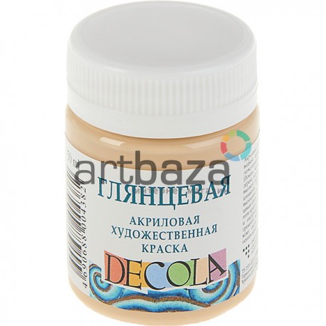 Краска акриловая глянцевая, телесная, 50 мл, Decola