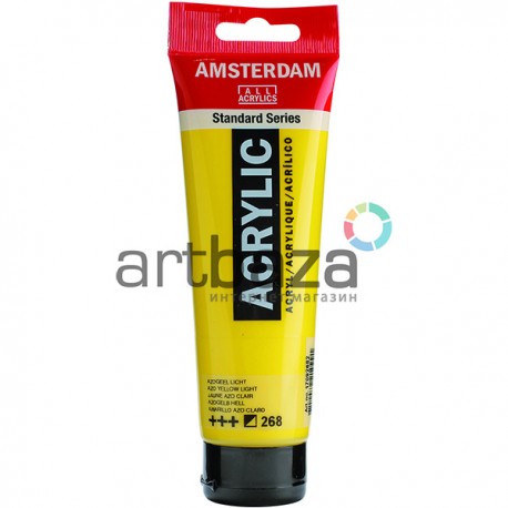 Краска акриловая Amsterdam Standard Series, азо желтая светлая, 120 мл, Royal Talens
