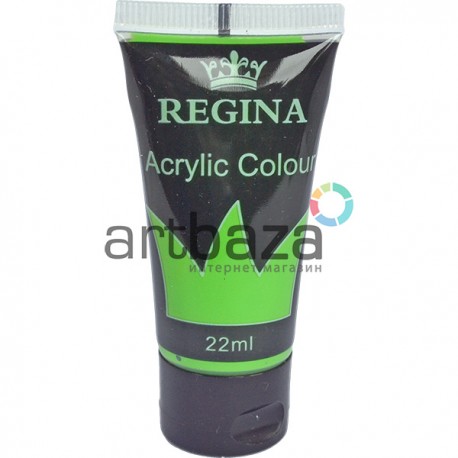 Краска акриловая, Зеленая бледная / Green Pale, 22 мл, REGINA