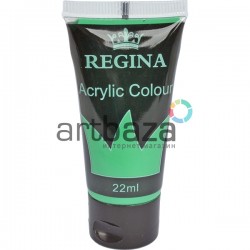 Краска акриловая, Изумрудно-зеленая / Emerald Green, 22 мл, REGINA