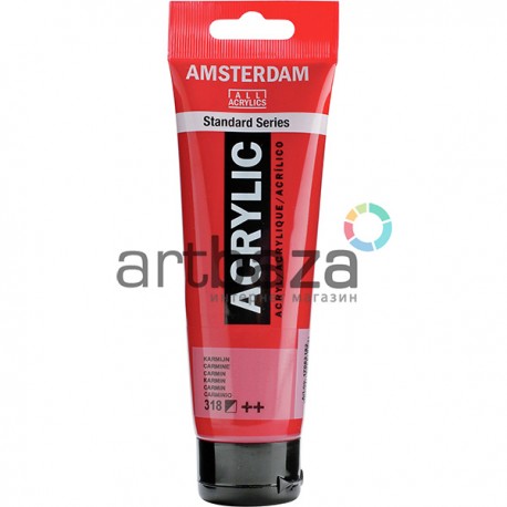 Краска акриловая Amsterdam Standard Series, карминовая, 120 мл, Royal Talens