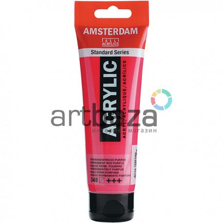 Краска акриловая Amsterdam Standard Series, красно-пурпурная устойчивая, 120 мл, Royal Talens