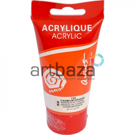 Краска акриловая, Кадмий оранжевый / Cadmium Orange, 75 мл, Sheloi