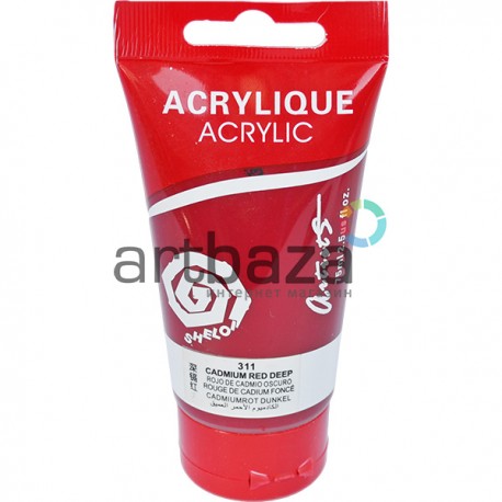 Краска акриловая, Кадмий красный темный / Cadmium Red Deep, 75 мл, Sheloi