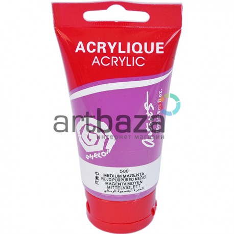 Краска акриловая, Маджента медиум / Medium Magenta, 75 мл, Sheloi