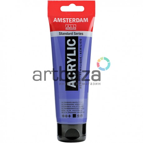 Краска акриловая Amsterdam Standard Series, ультрамарин фиолетовый светлый, 120 мл, Royal Talens