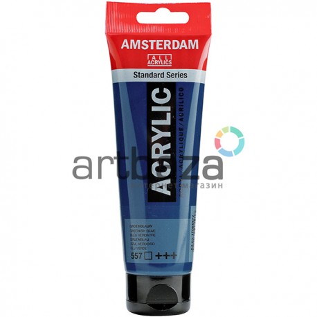 Краска акриловая Amsterdam Standard Series, синяя зеленоватая, 120 мл, Royal Talens
