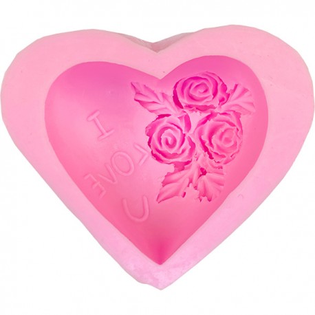 Силиконовый молд 3D «Сердце I LOVE U», 7 × 6.5 × 3.3 см