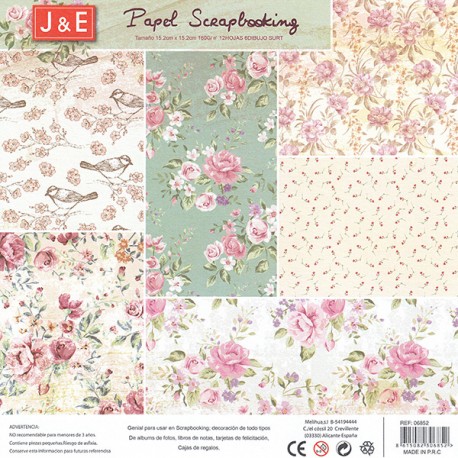 Набор бумаги для скрапбукинга «Bronte Charm», 15.2 × 15.2 см, 12 листов