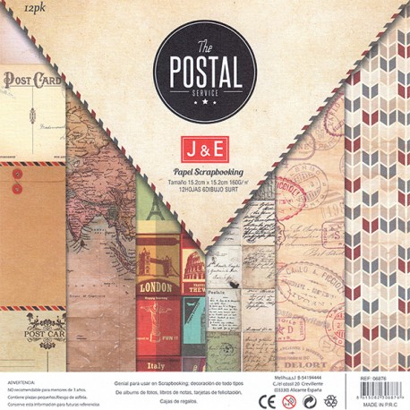 Набор бумаги для скрапбукинга «The Postal Service», 15.2 × 15.2 см, 12 листов