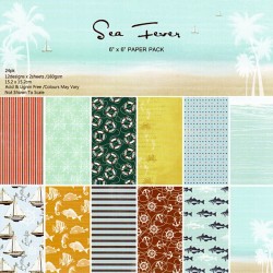Набор бумаги для скрапбукинга «Sea Fever», 15.2 × 15.2 см, 24 листа