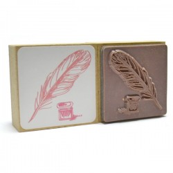 Резиновый штамп для скрапбукинга на деревянной оснастке «Quill & Ink», Fun&Joy