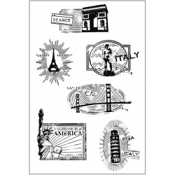 Силиконовые штампы для скрапбукинга «Around the World», 10 × 15 см