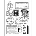 Силиконовые штампы для скрапбукинга «Travel Often: билеты, марки и надписи для тревел-бука», 15 × 20 см