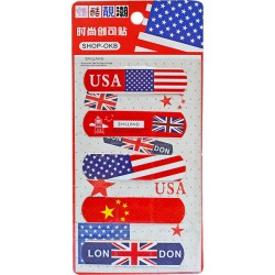 Пластырь детский с рисунком «Flags of Countries», набор 5 шт.