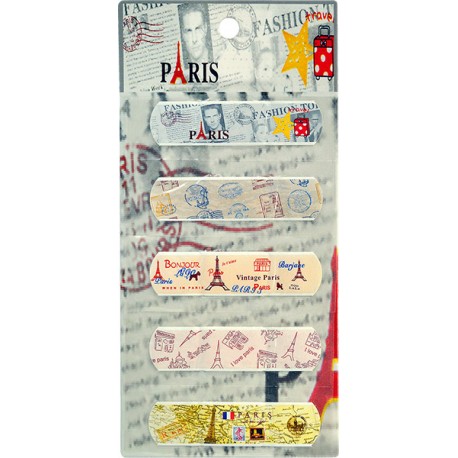 Пластырь детский с рисунком «Vintage Paris», набор 5 шт.
