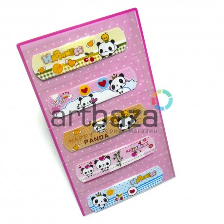 Набор дизайнерского пластыря "Happy Panda", 5 штук, Popular Fashion