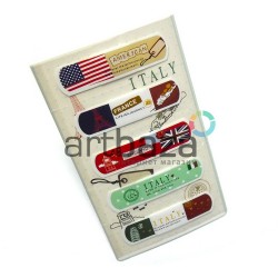 Пластырь детский с рисунком «Italy, England, France, America», набор 5 шт.