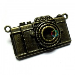 Металлическая подвеска "Фотоаппарат", "античная латунь" для скрапбукинга, 2.8 х 5.5 х 0.8 см., 1 штука, REGINA