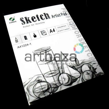 Папка - альбом для эскизов Sketch Pad А4, 210 х 297 мм., CONDA