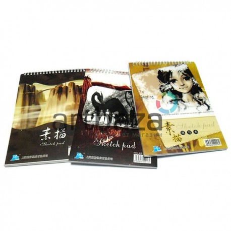 Скетчбук - альбом для эскизов SKETCH BOOK А4, 190 х 260 мм., Maries ● XB1608-1 ● 6935850200161
