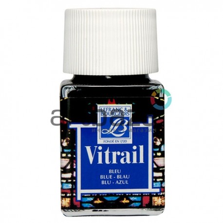 Витражная краска Vitrail, синяя, 50 мл, Lefranc Bourgeois