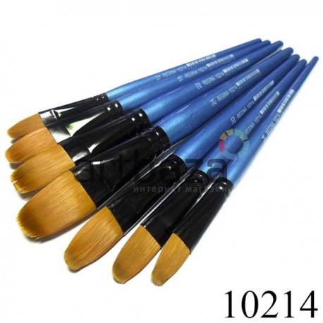 Кисть синтетическая Shine Blue, овальная, №14, REGINA