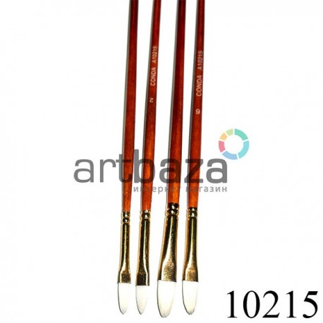 Кисть синтетическая White Gold, овальная, №4, CONDA