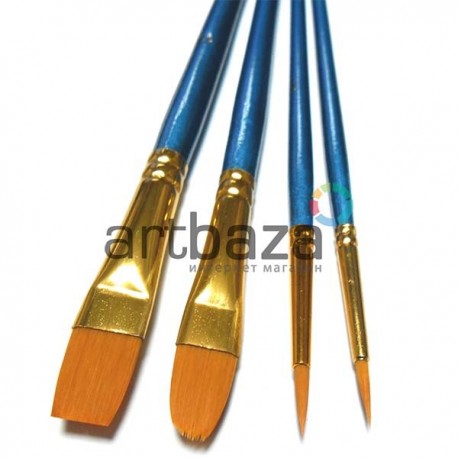 Набор синтетических кистей для рисования, 4 штуки, Art Color
