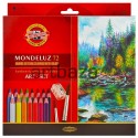 Набор акварельных карандашей Mondeluz, 72 цвета + кисть + точилка, Koh-i-Noor