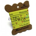 Лента декоративная хлопковая с принтом "Hand Made", лимонная, ширина 10 мм., длина 2 м., REGINA