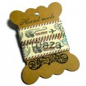 Лента декоративная хлопковая с принтом, "Post office", ширина 21 мм., длина 1.5 м., Hand Made