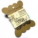 Лента декоративная хлопковая с принтом, "Handmade", ширина 21 мм., длина 1.5 м., Hand Made