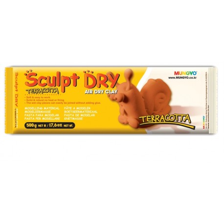 Глина для моделирования MUNGYO Sculpt Dry, 500 г, терракотовая
