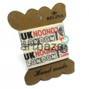 Лента декоративная хлопковая с принтом, "London UK", ширина 26 мм., длина 1 м., Hand Made