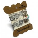 Лента декоративная хлопковая с принтом, "Postage", ширина 26 мм., длина 1 м., Hand Made