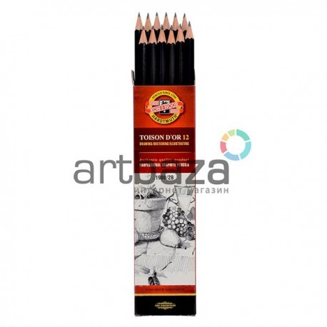 Карандаш чернографитный, 4B, TOISON D'OR, Koh-i-noor